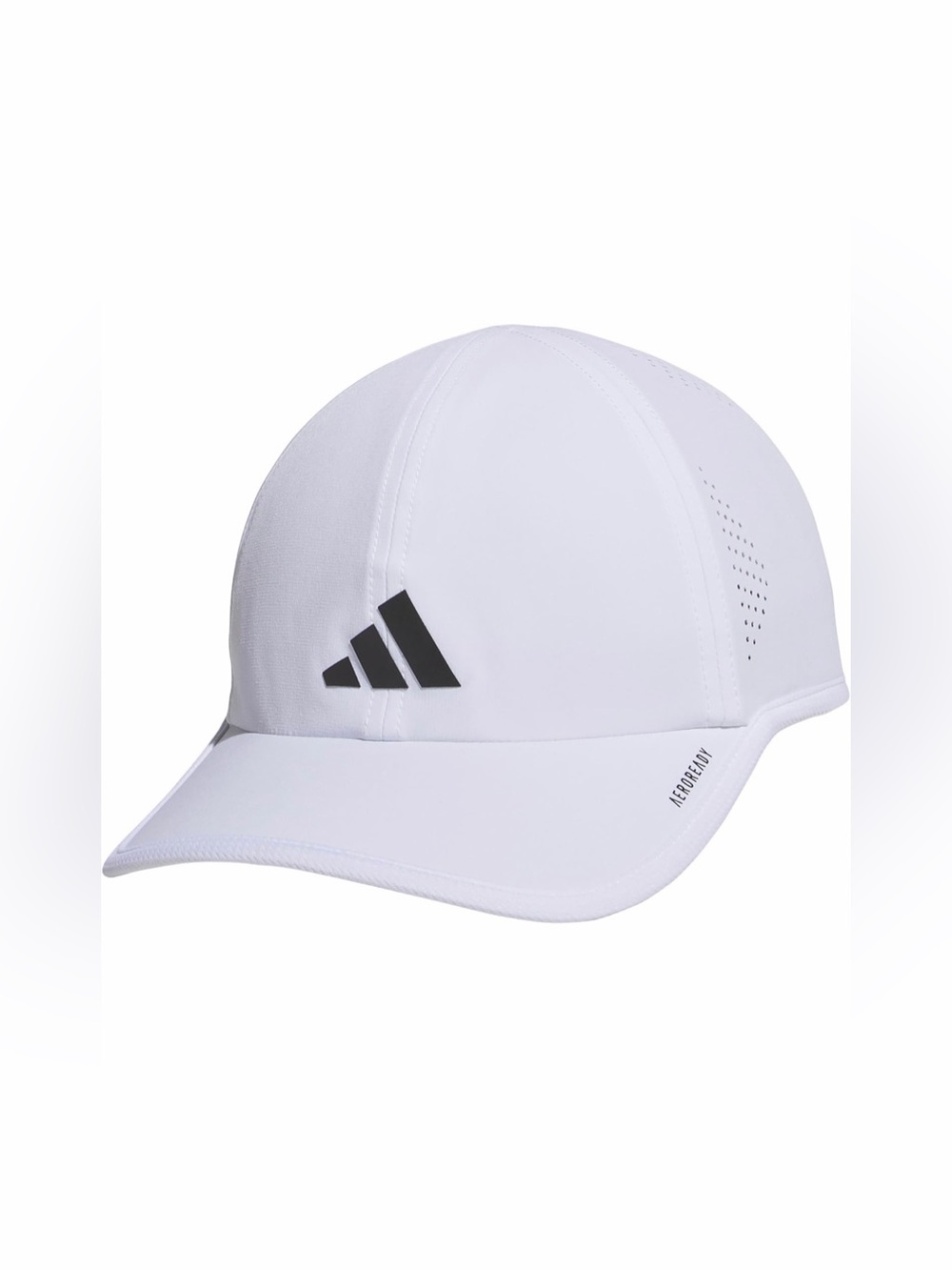 adidas White Cap with Black Trefoil-Style Logo